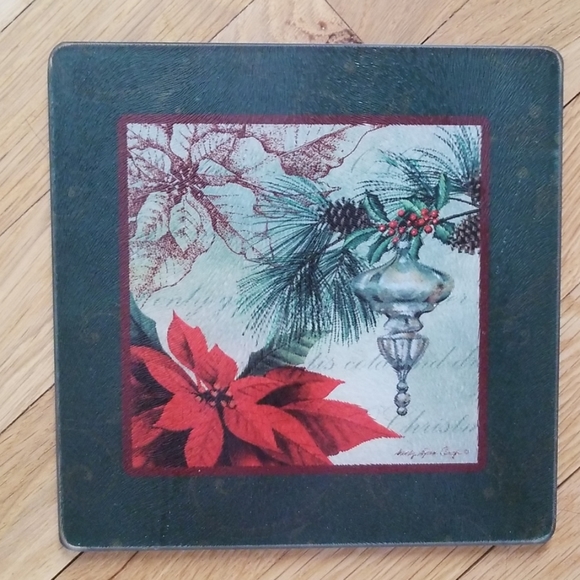 Christmas Glass Trivet - Picture 1 of 4